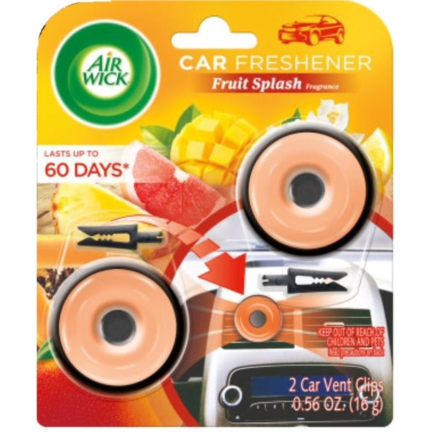 AIR WICK Car Freshener Vent Clip  Fruit Splash